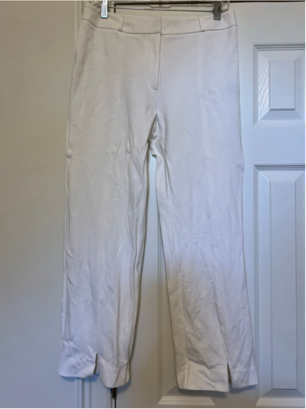 Women's J.McLaughlin White Straight Leg Trousers Size 6